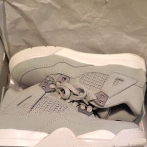 Jordan Retro 4 Preschool Seafoam/Sail Metallic Silver Mousse MER/VOILE.